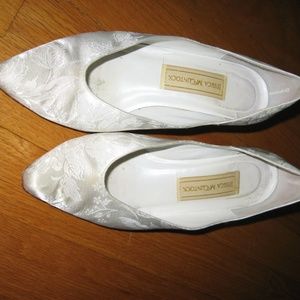 Jessica McGlintock White Satin Brocade size 6.5